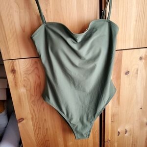 NWT Relliciga Army Green One Piece Swimsuit Size Medium